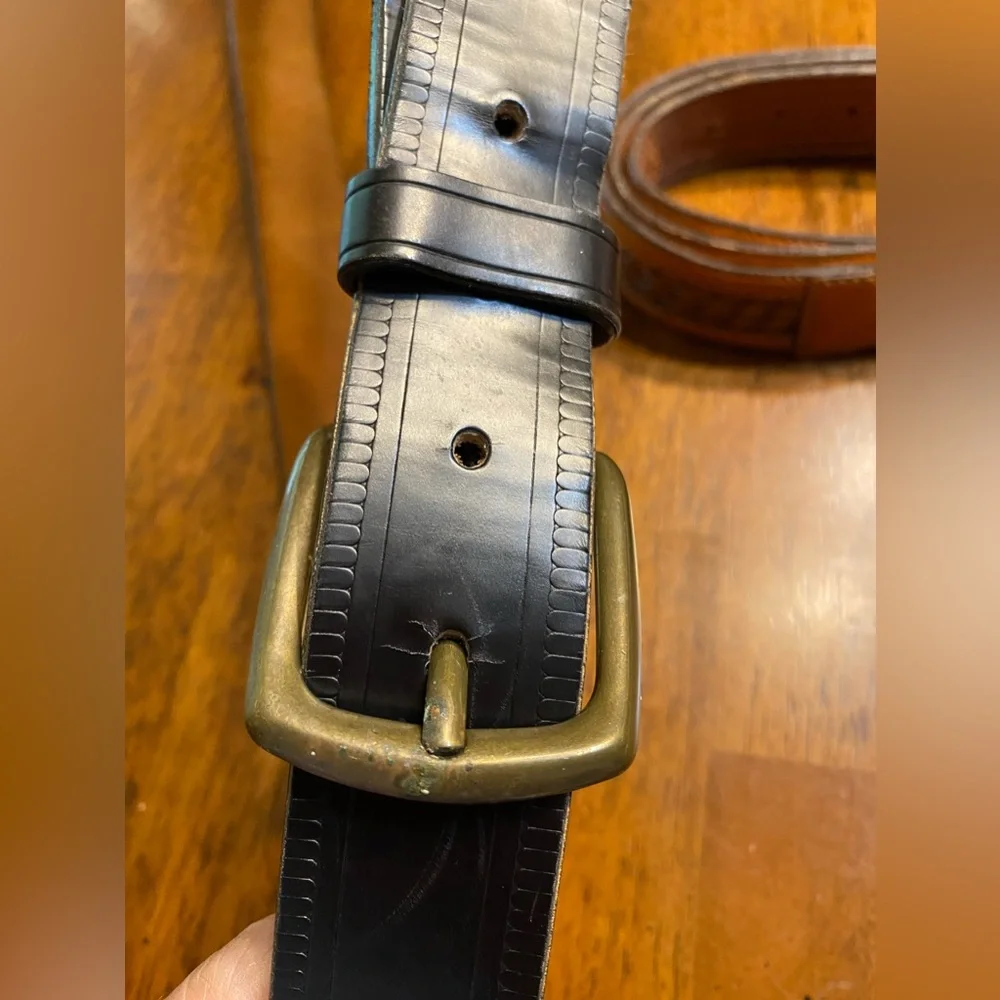Kabota tractor‎ 15th anniversary buckle and leather bonded belt Size 46. Vintage